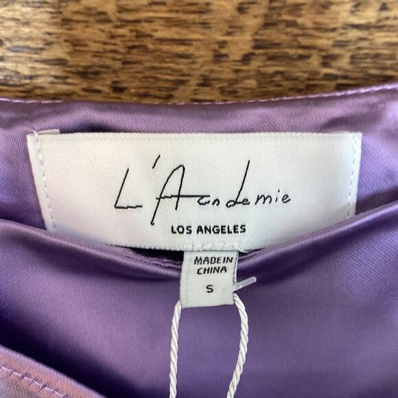L'Academie Revolve Armina Skirt Purple Front Wrap Size Small NWT - Picture 8 of 10